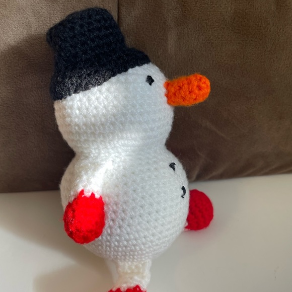 Handcrafted Crocheted Snowman - Picture 2 of 3